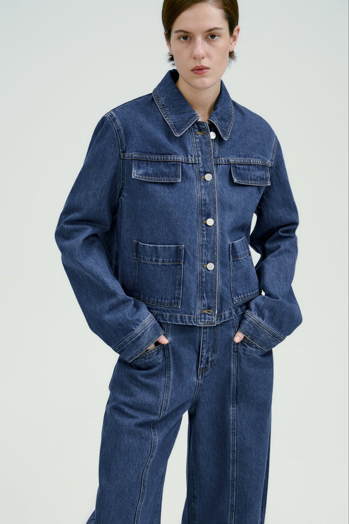 Alicia | Cazadora Vaquera de Corte Oversize