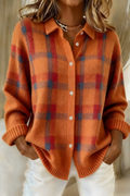 Bárbara | Chaqueta de Punto de Cuadros