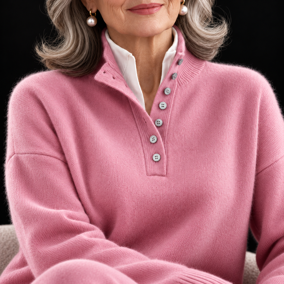 Cecilia | Conjunto de Punto Tacto Cachemira de Dos Piezas