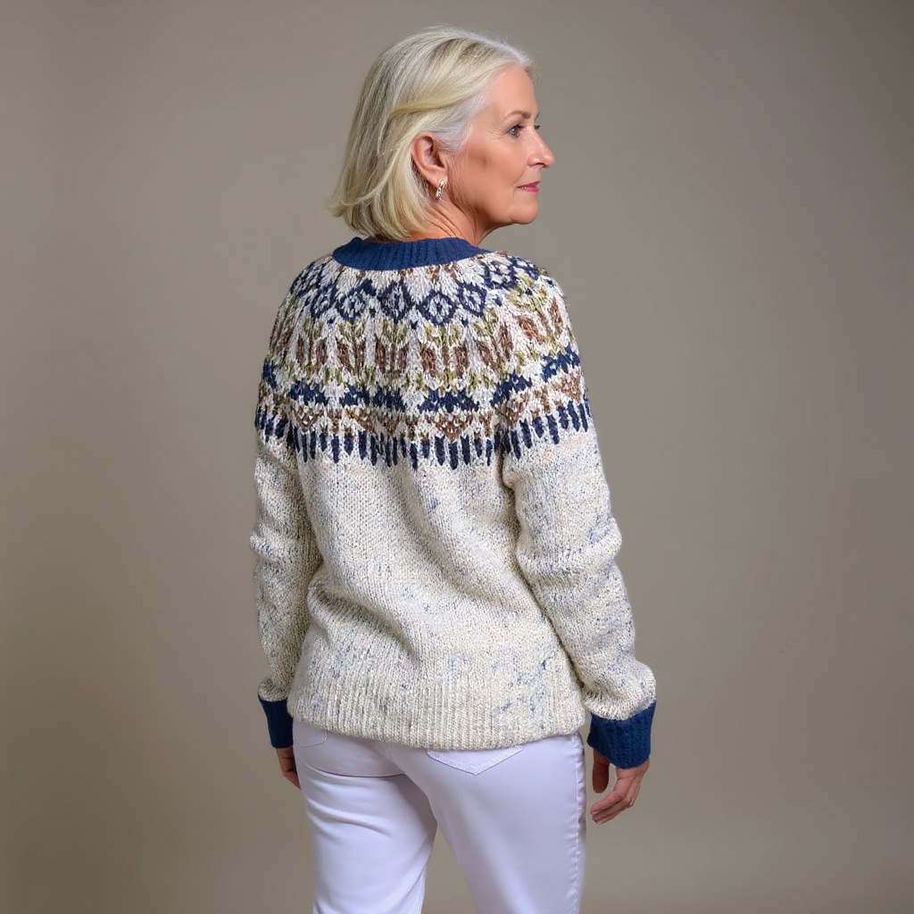 Nuria | Cárdigan de Punto Jacquard Estilo Fair Isle