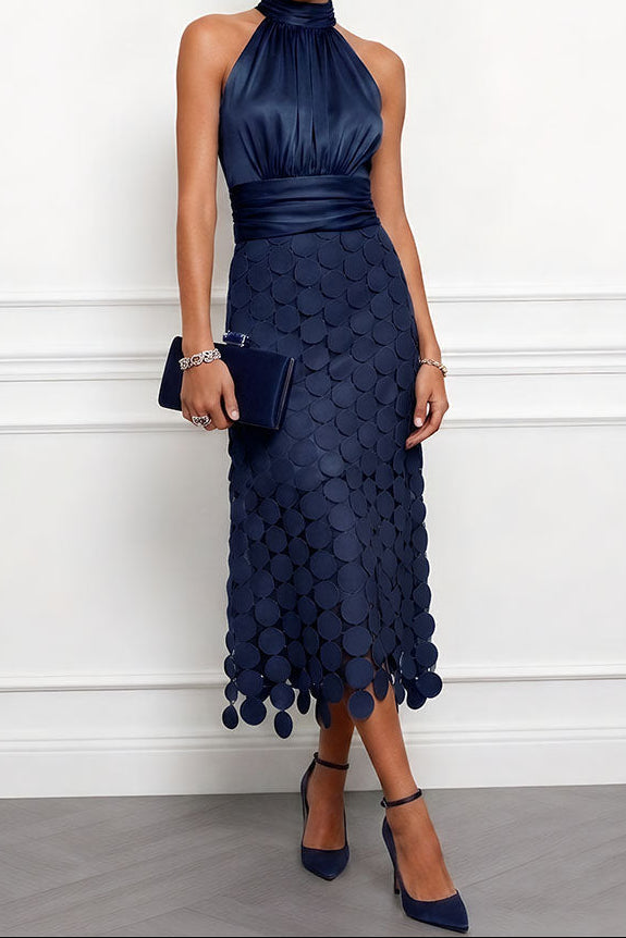 Sabina | Vestido Midi de Ceremonia con Escote Halter