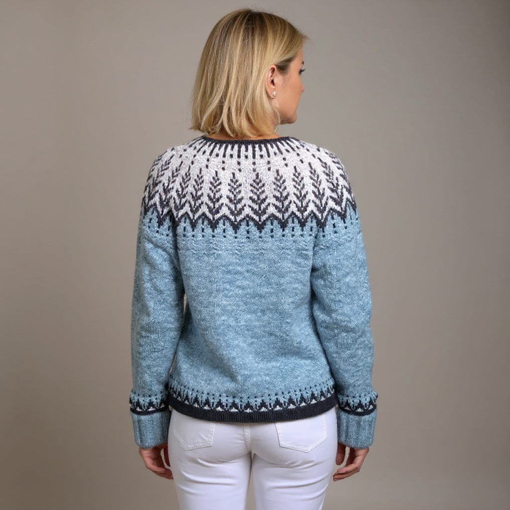 Reyes | Cárdigan de Punto Fair Isle con Canesú Tejido
