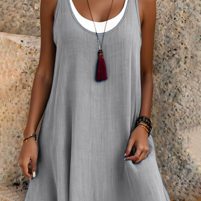 Nora | Vestido Dos Piezas de Tirantes, Corte Amplio y Cómodo