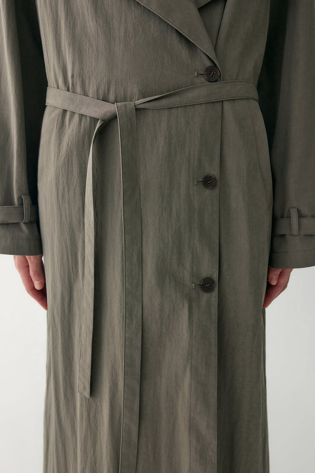 Elena | Trench Largo con Solapa Ancha