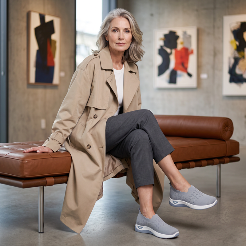 Ángela | Zapatillas de Punto Sin Cordones con Suela Acolchada