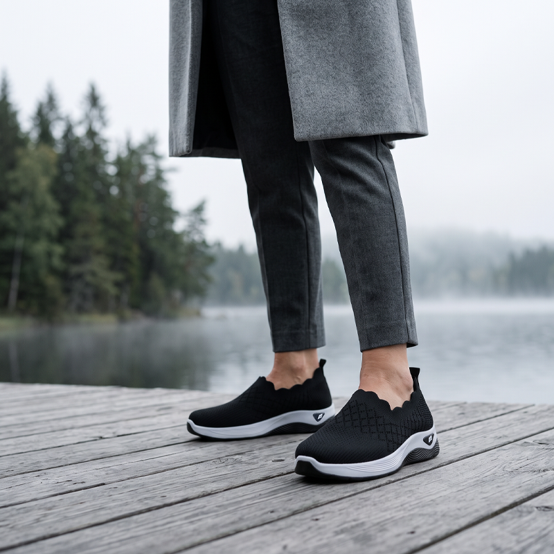 Ángela | Zapatillas de Punto Sin Cordones con Suela Acolchada