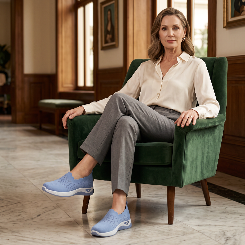 Ángela | Zapatillas de Punto Sin Cordones con Suela Acolchada