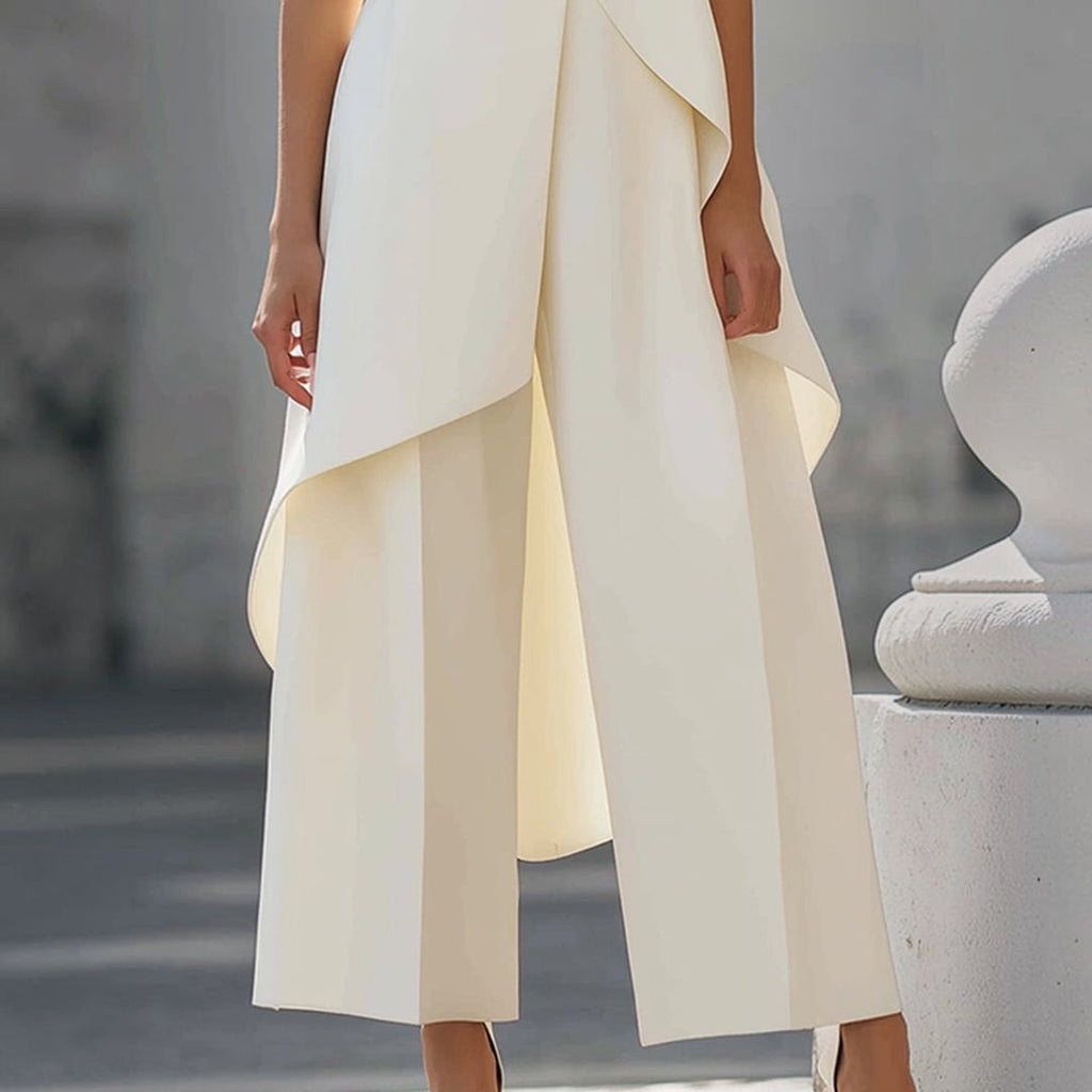 Daniela | Mono Elegante de Cuello Alto con Top Drapeado