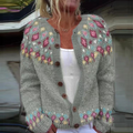 Celia | Cárdigan de Punto Jacquard Estilo Fair Isle