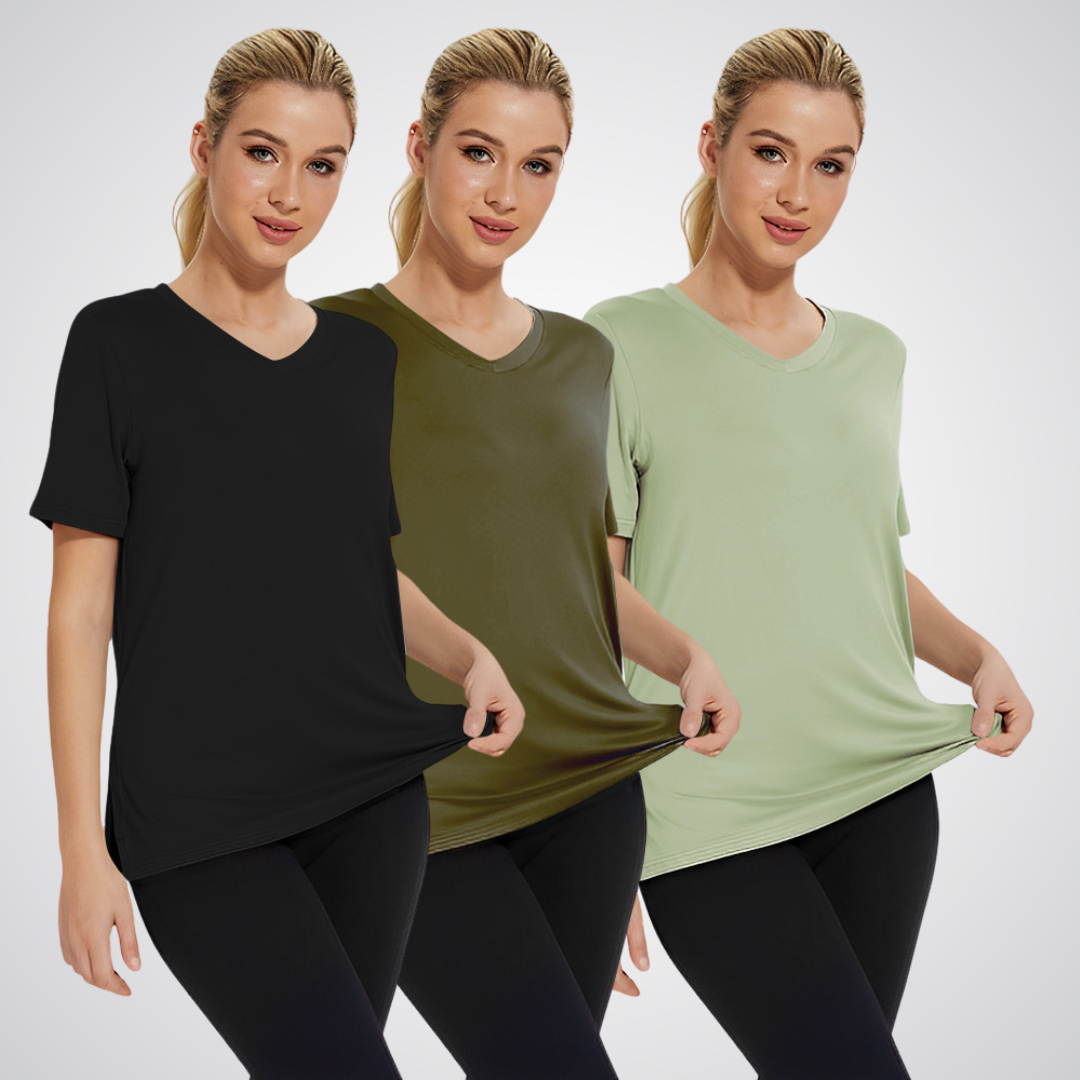 Selena | Pack de 3 Camisetas de Cuello Pico