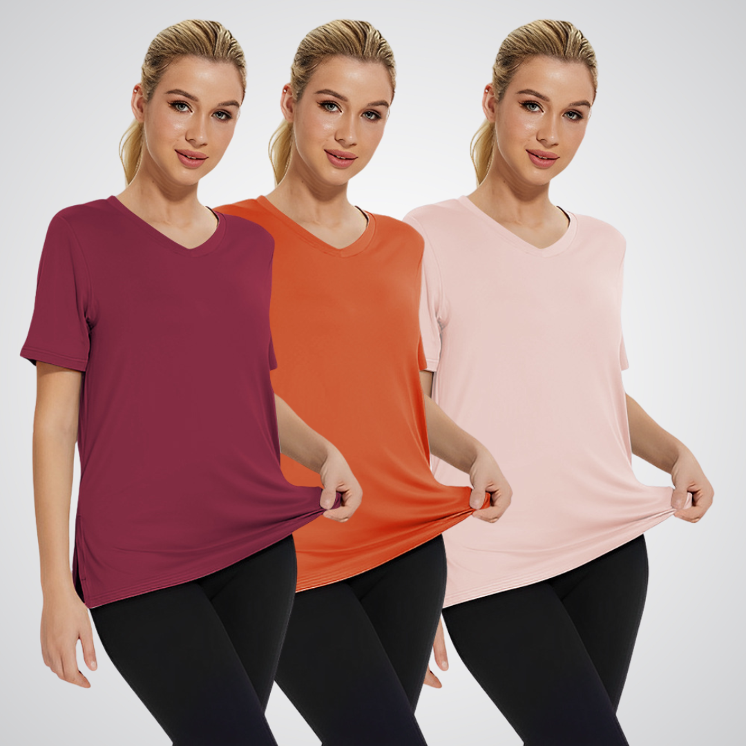 Selena | Pack de 3 Camisetas de Cuello Pico