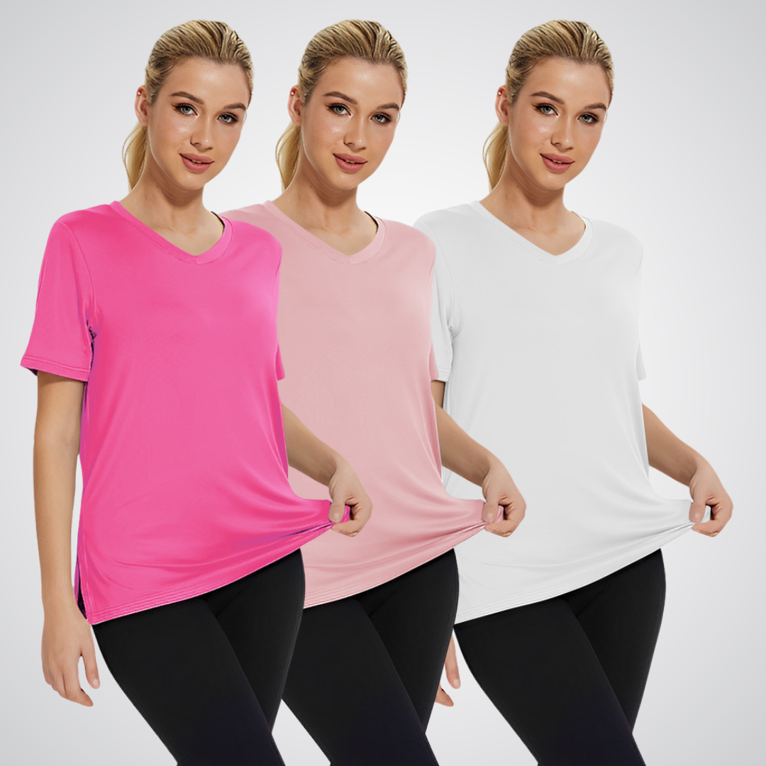 Selena | Pack de 3 Camisetas de Cuello Pico