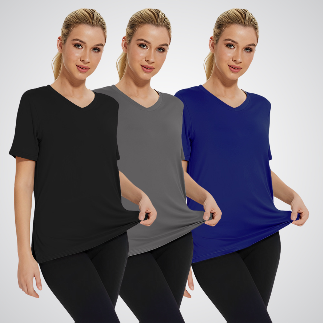 Selena | Pack de 3 Camisetas de Cuello Pico