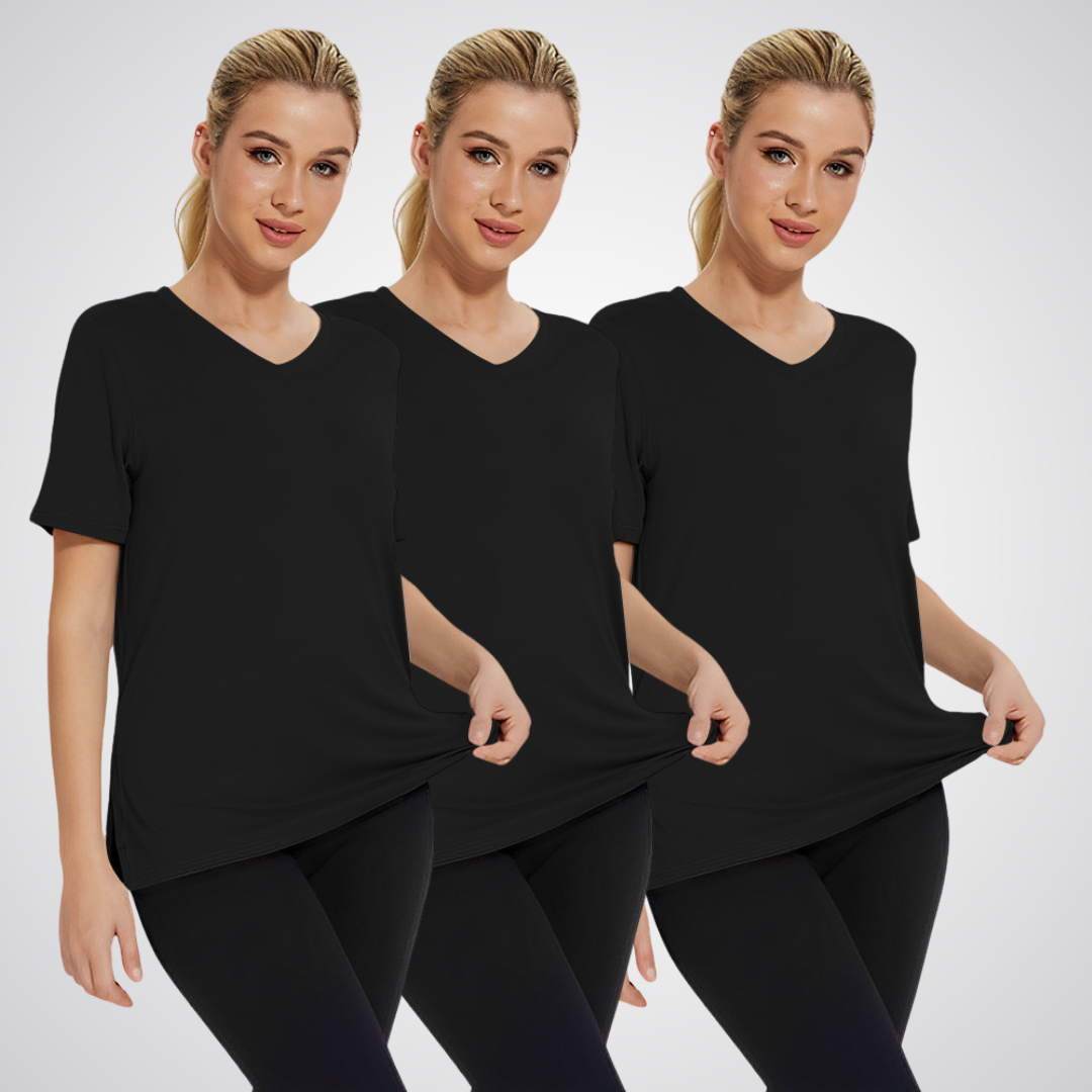 Selena | Pack de 3 Camisetas de Cuello Pico