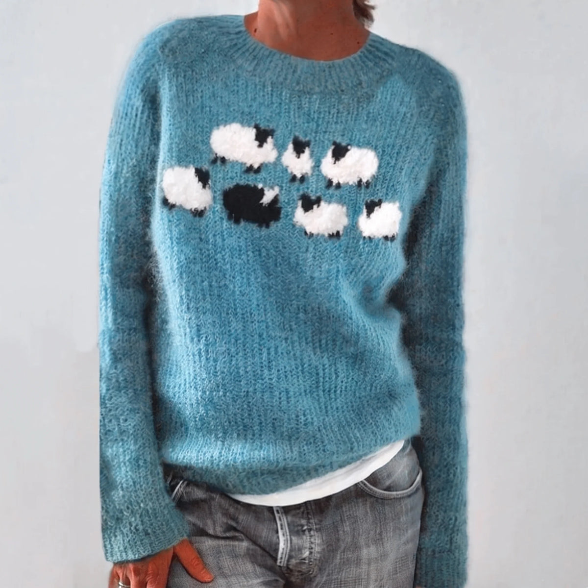 Bianca | Jersey de Punto con Ovejitas