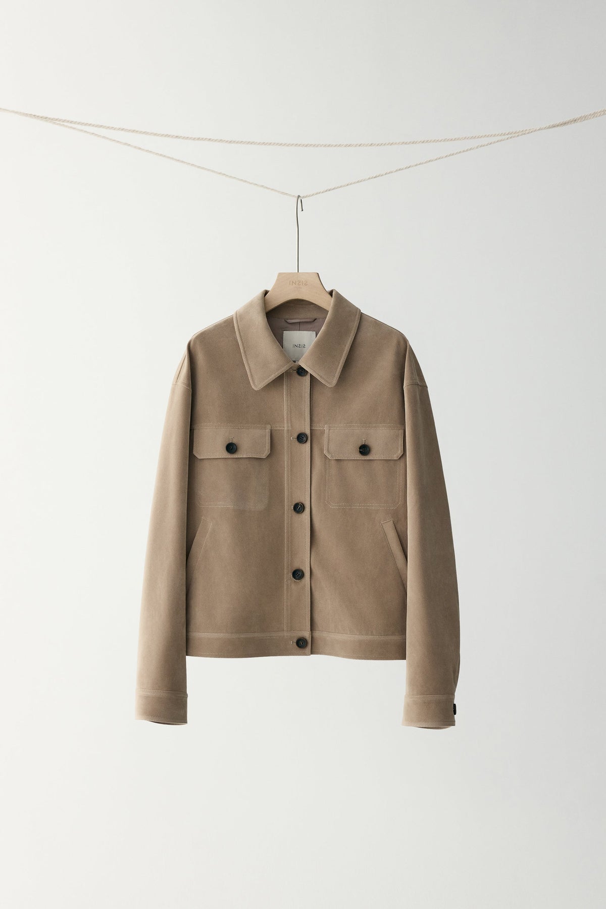 Nuria | Chaqueta de Ante con Bolsillos de Plastrón