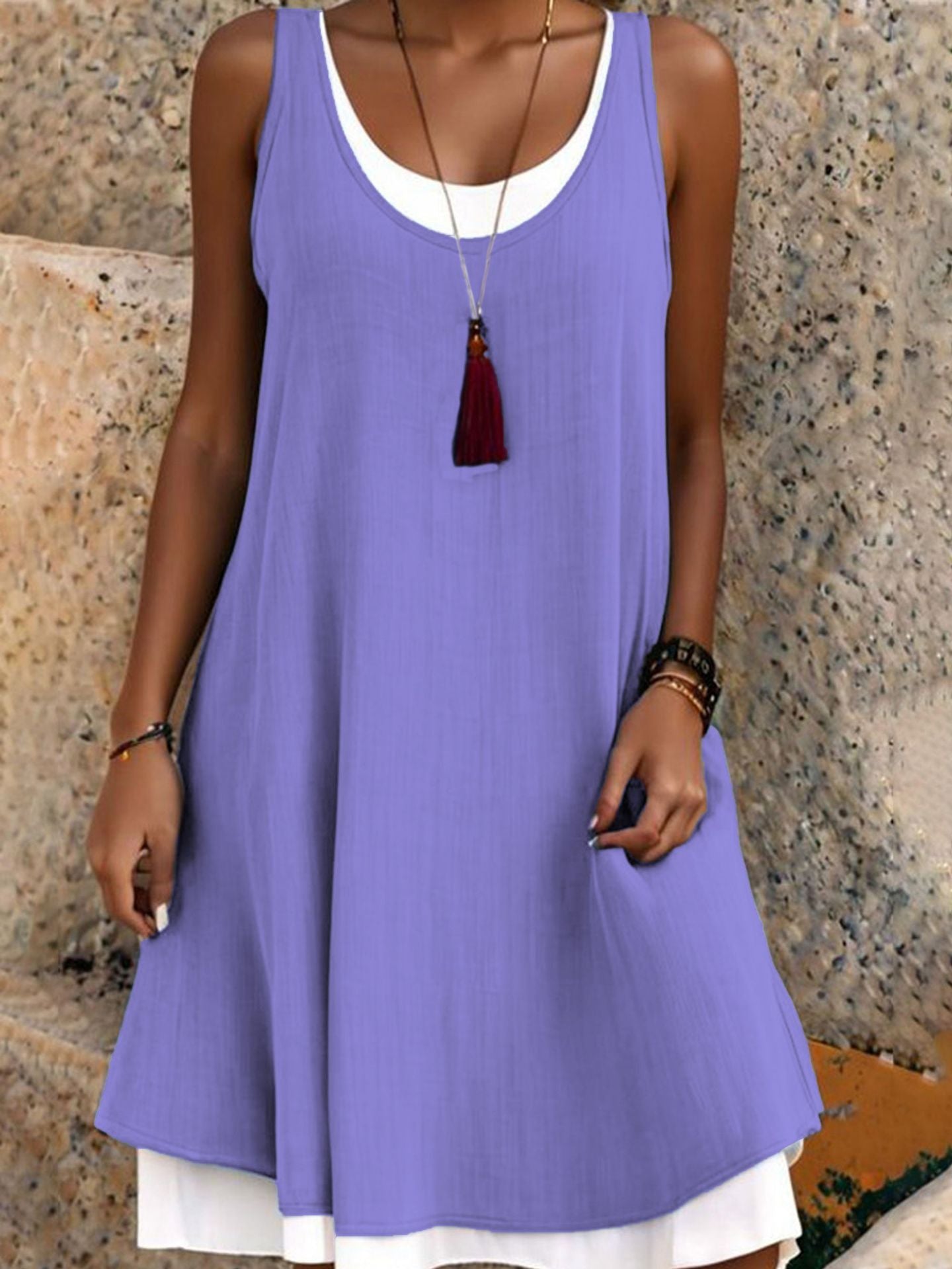 Nora | Vestido Dos Piezas de Tirantes, Corte Amplio y Cómodo