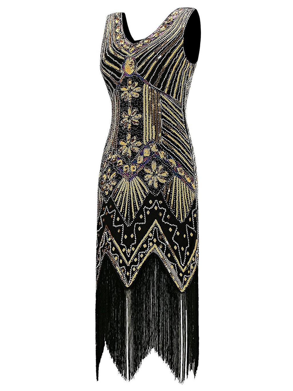 Alba | Vestido de Fiesta con Pedrería y Flecos, Estilo Charleston