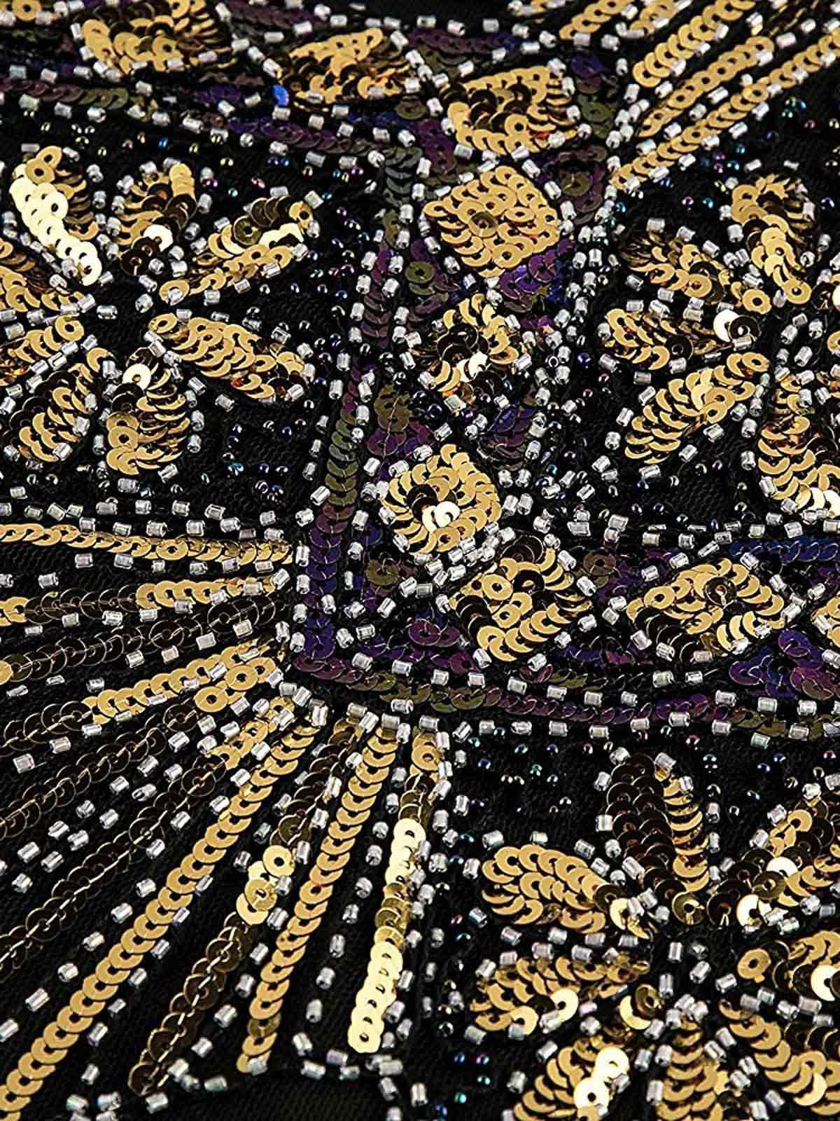 Alba | Vestido de Fiesta con Pedrería y Flecos, Estilo Charleston