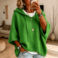 Martina | Jersey Poncho con Capucha en Verde