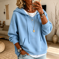 Iris | Jersey Oversize con Capucha y Bolsillo Canguro en Azul Cielo