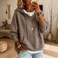 Elsa | Jersey Oversize con Capucha y Bolsillo Canguro en Topo