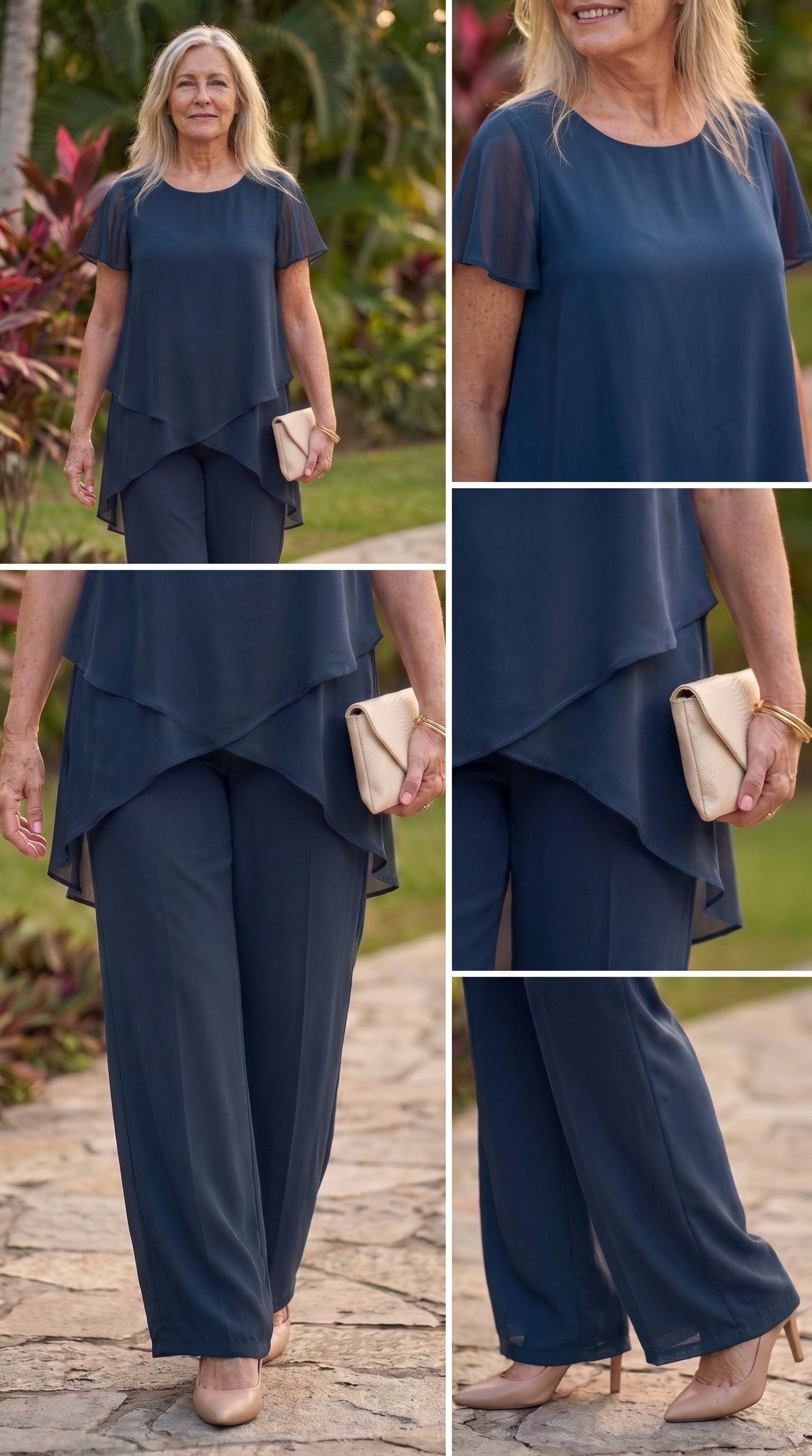 Marta | Conjunto de Top Asimétrico y Pantalón Ancho