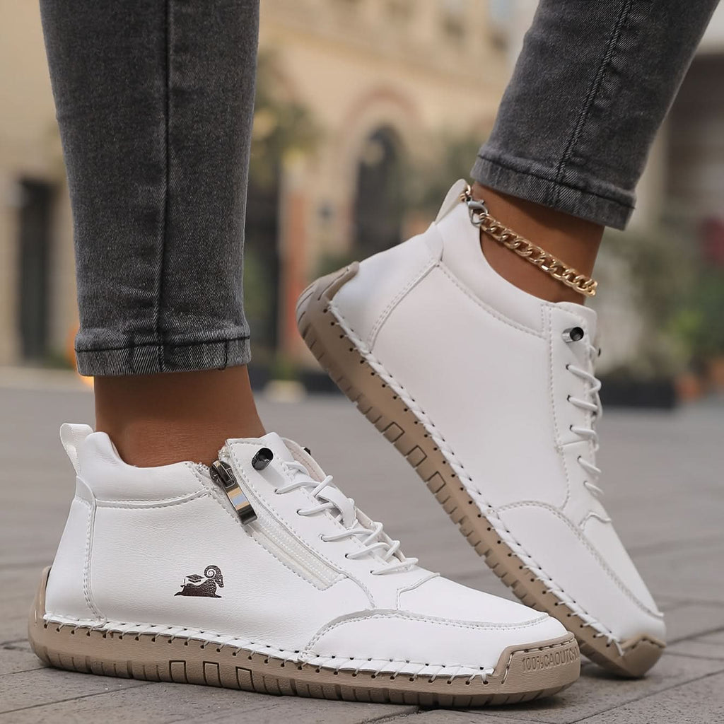 Belén | Zapatillas con Cremallera Lateral y Suela Masajeadora