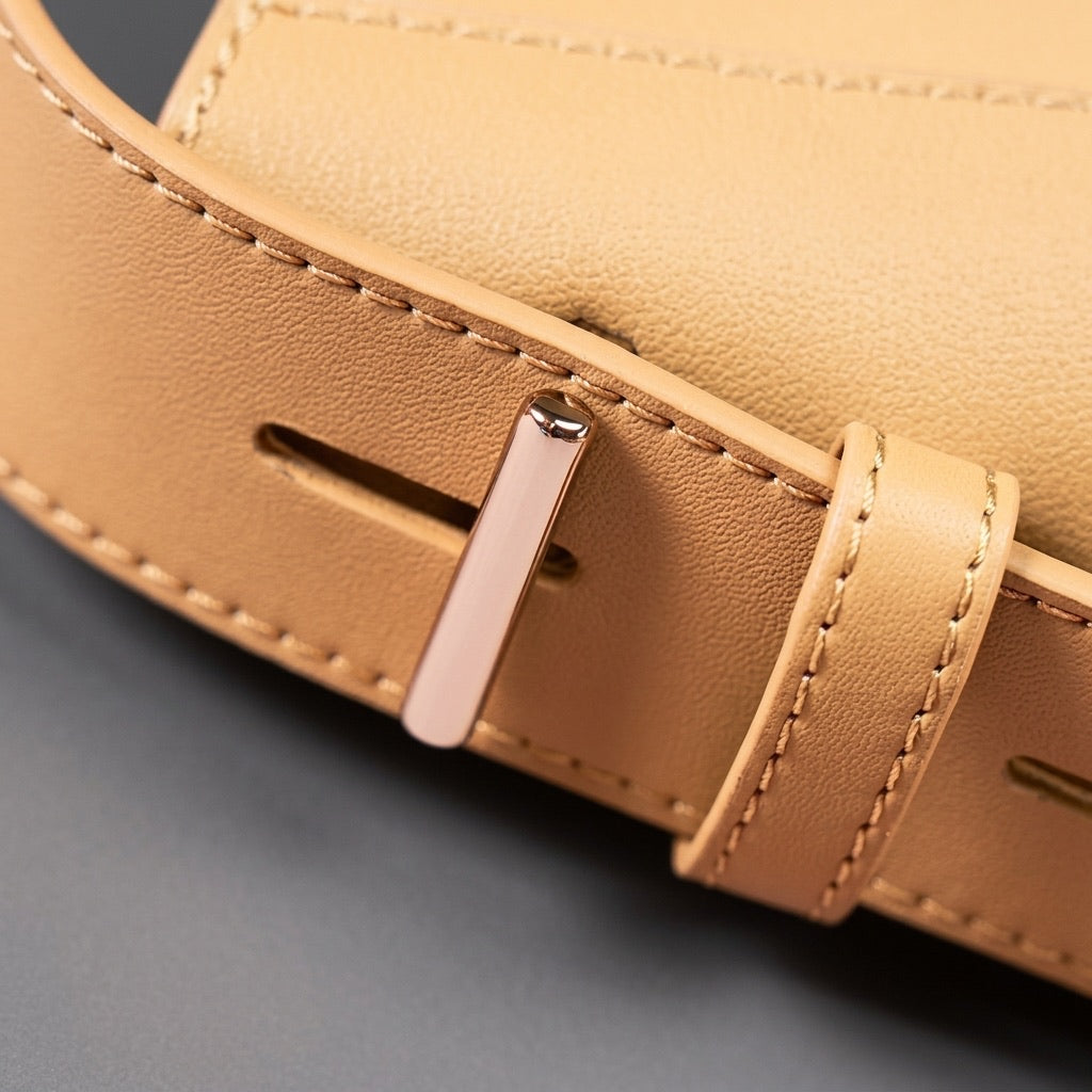 Carlota | Bolso Saco de Piel Auténtica con Bandolera Ajustable