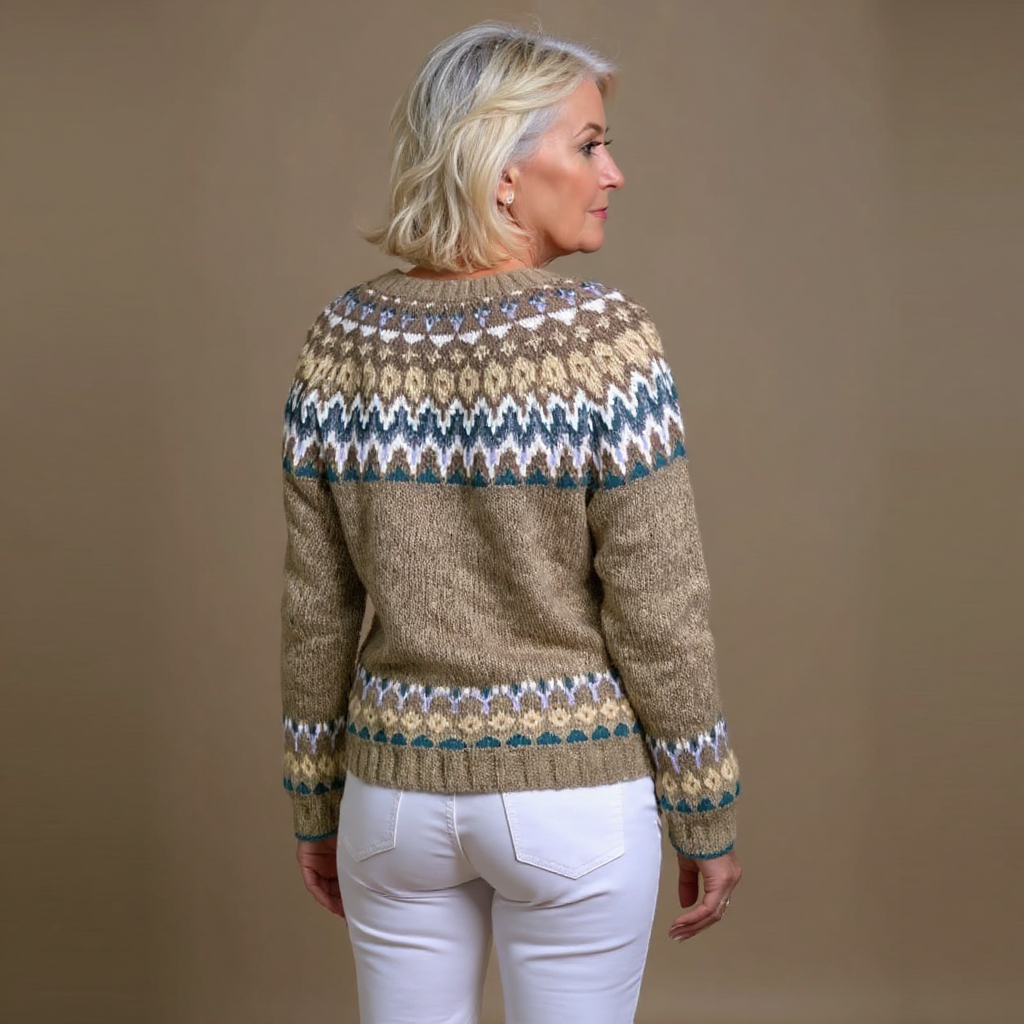 Carmen | Cárdigan de Punto Vintage con Canesú Artesanal