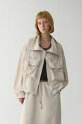 Sonia | Chaqueta Utility Oversize de Manga Corta
