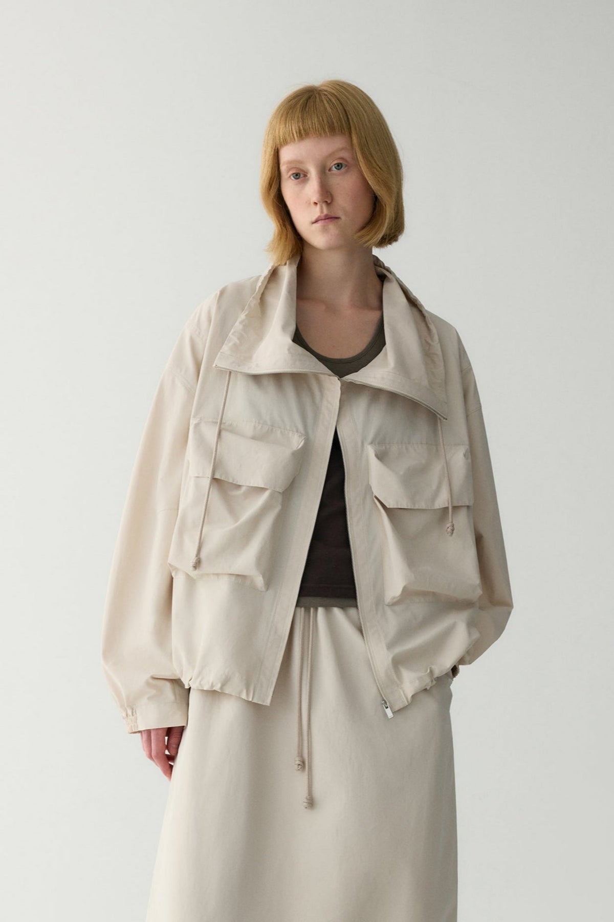 Sonia | Chaqueta Utility Oversize de Manga Corta