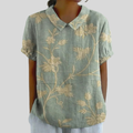 Fernanda | Blusa de Cuello Camisero con Estampado Floral