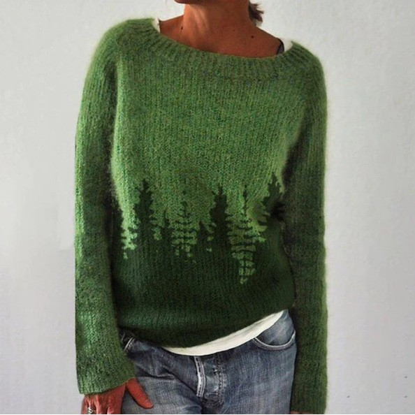 Judit | Jersey de Punto con Bosque de Abetos