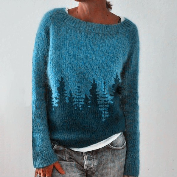 Judit | Jersey de Punto con Bosque de Abetos