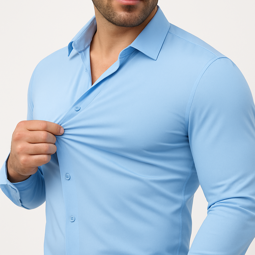 Iván | Camisa de Vestir de Manga Larga Hombre Ajustada