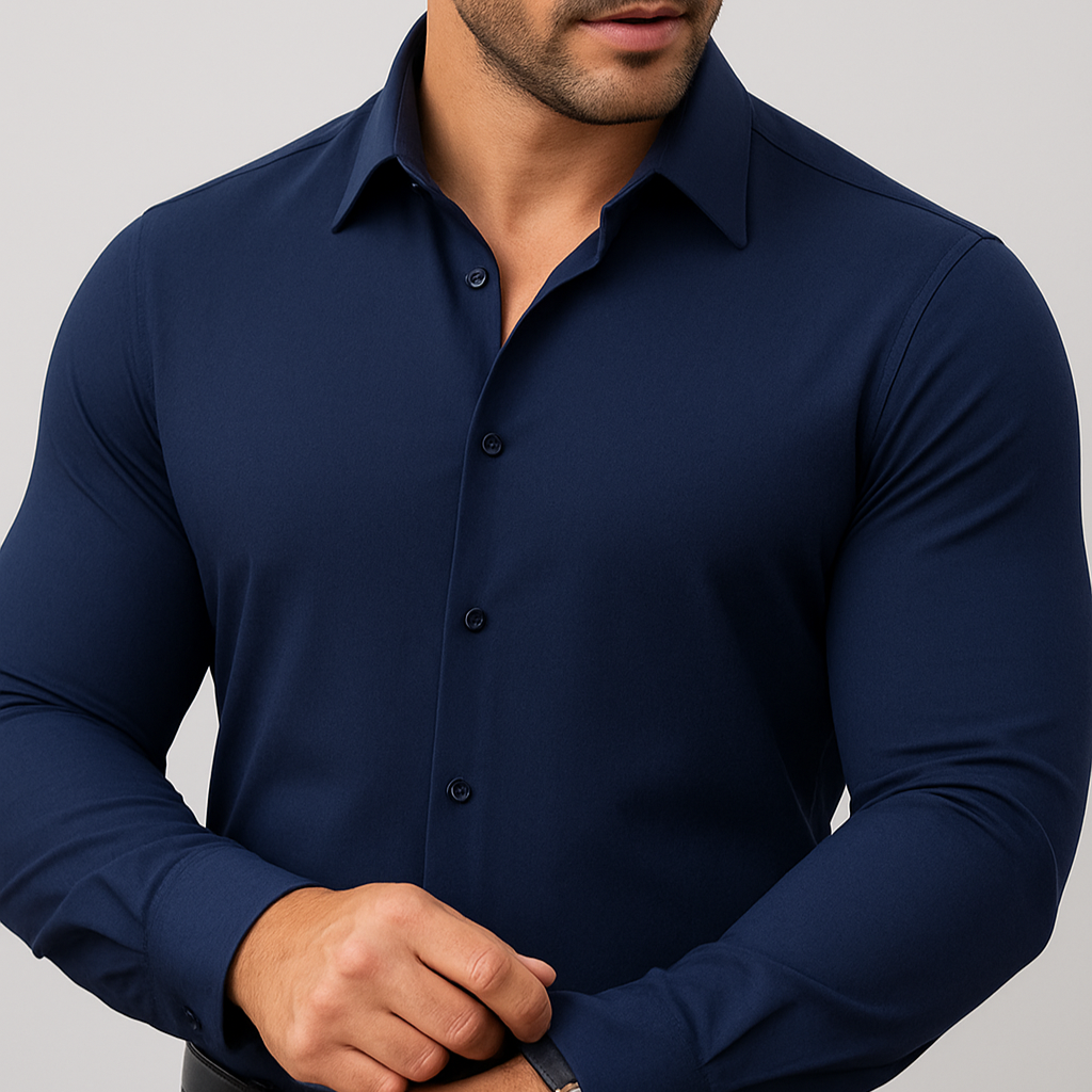 Iván | Camisa de Vestir de Manga Larga Hombre Ajustada