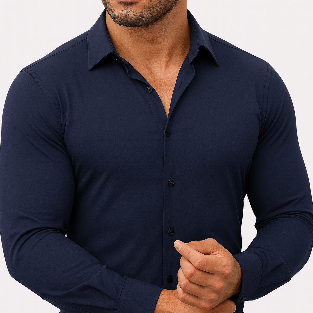 Iván | Camisa de Vestir de Manga Larga Hombre Ajustada