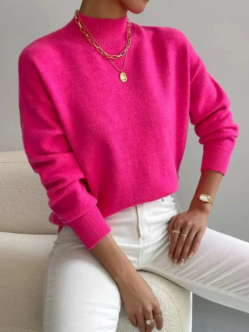 Leticia | Jersey de Punto Suave con Cuello Perkins