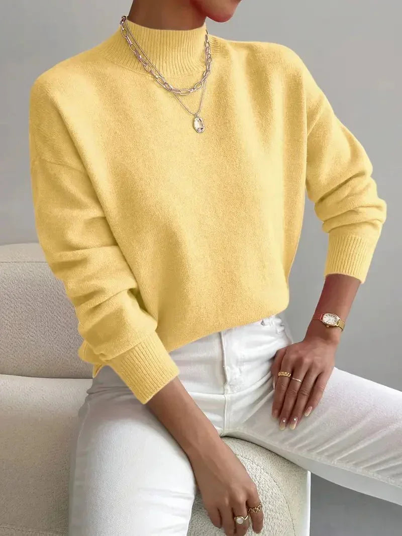 Leticia | Jersey de Punto Suave con Cuello Perkins