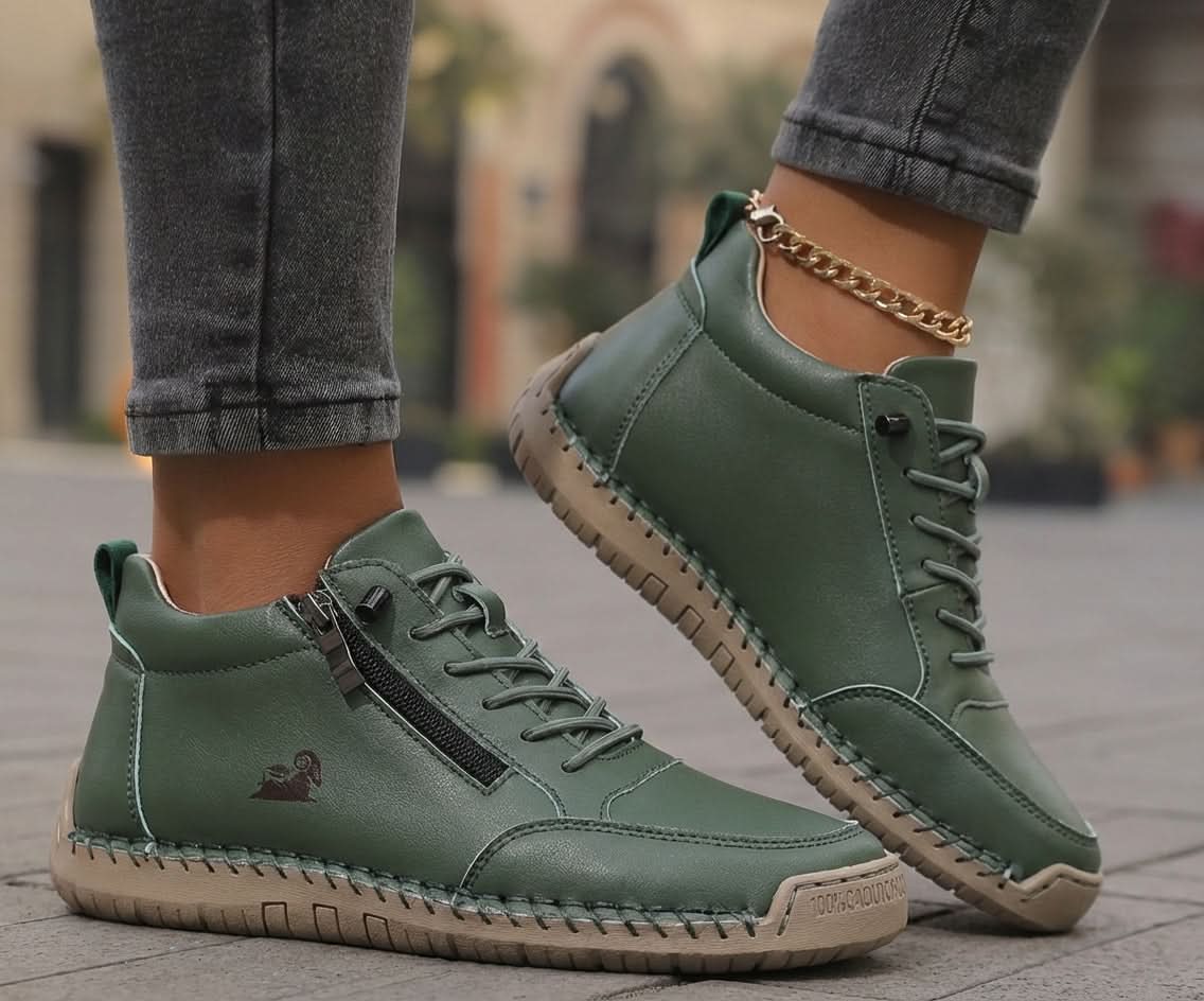 Belén | Zapatillas con Cremallera Lateral y Suela Masajeadora