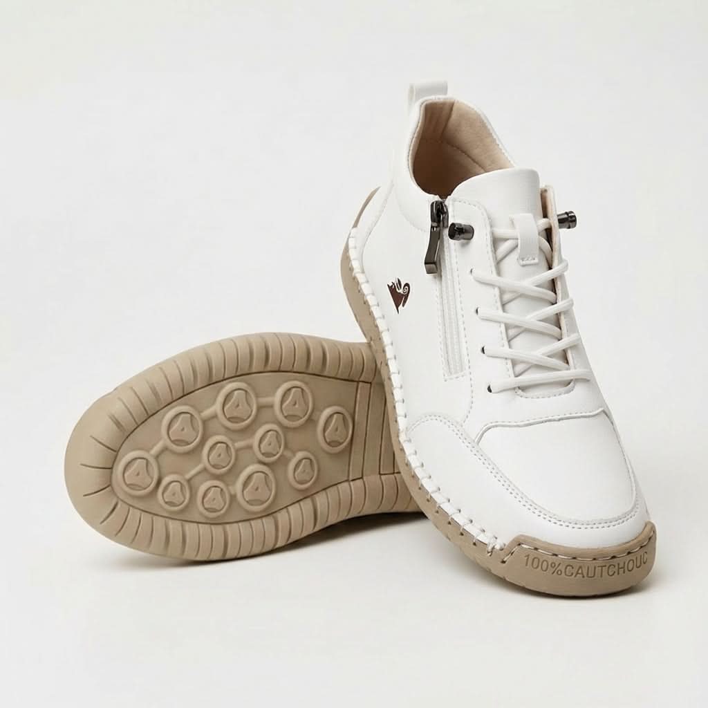 Belén | Zapatillas con Cremallera Lateral y Suela Masajeadora