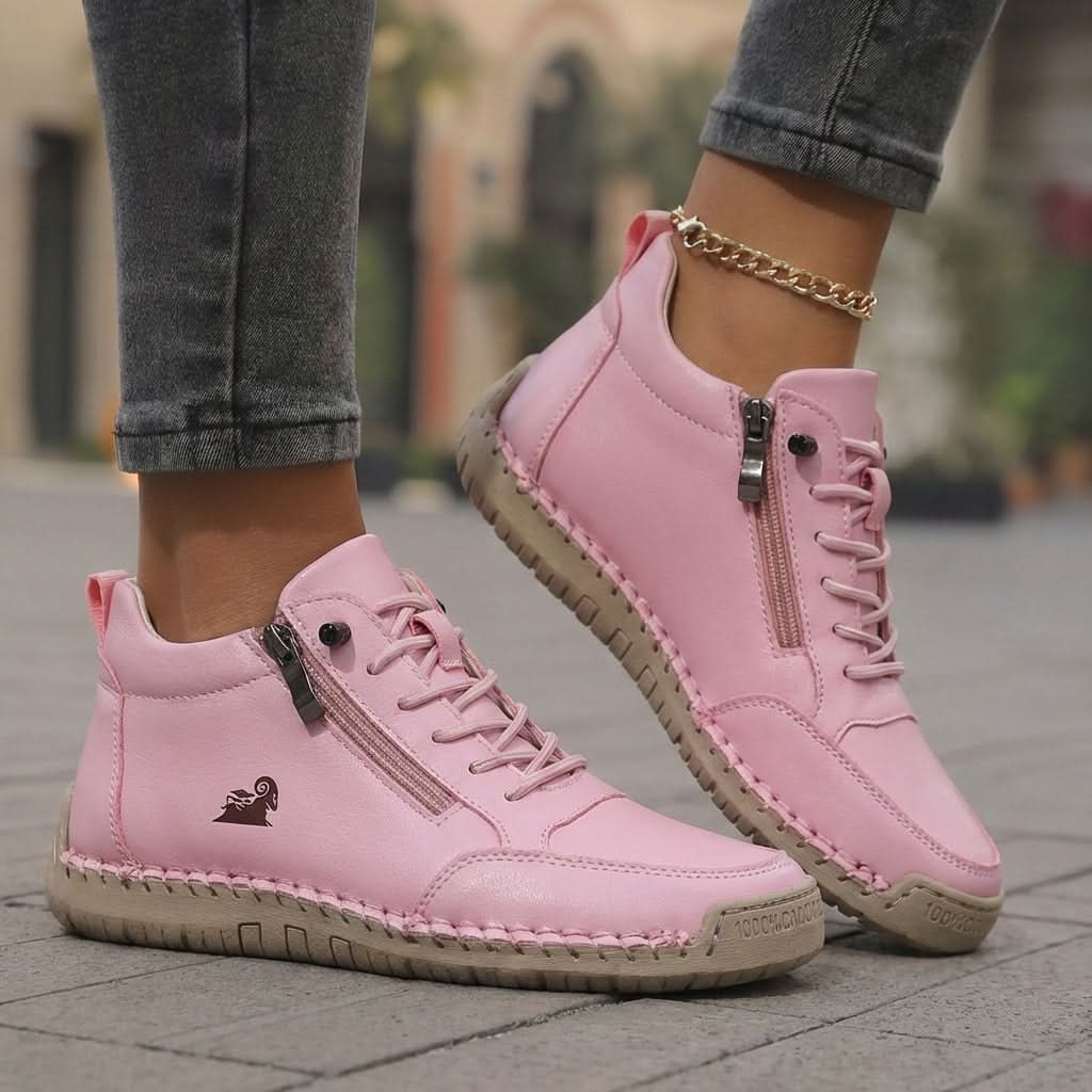Belén | Zapatillas con Cremallera Lateral y Suela Masajeadora