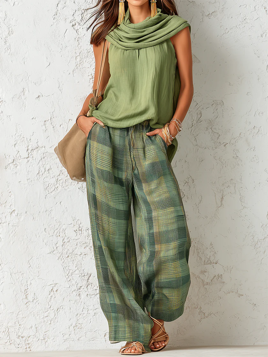 Beatriz | Conjunto de Blusa Fluida y Pantalón Ancho
