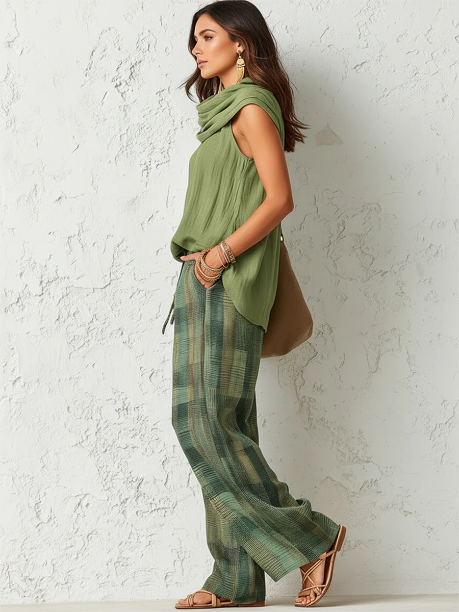 Beatriz | Conjunto de Blusa Fluida y Pantalón Ancho