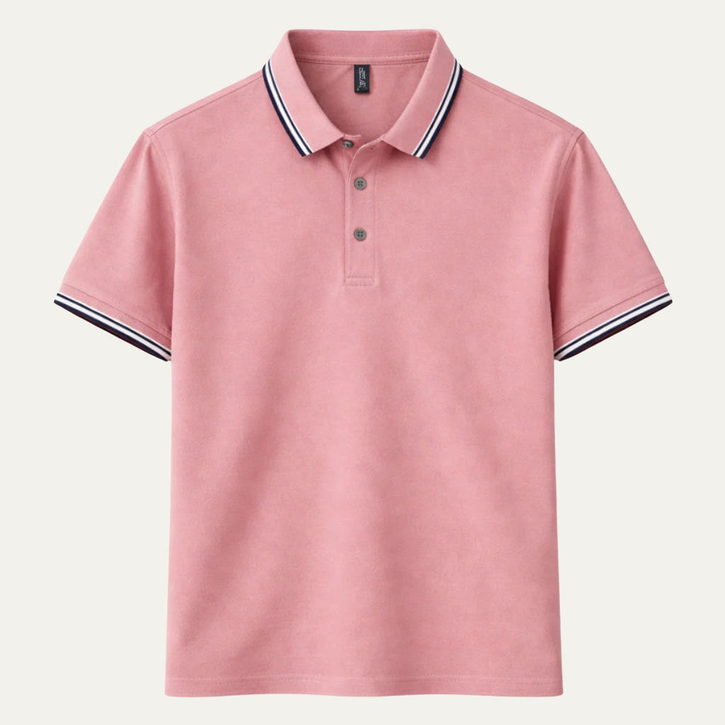 Sergio | Polo de Algodón de Manga Corta Hombre Cuello Contraste