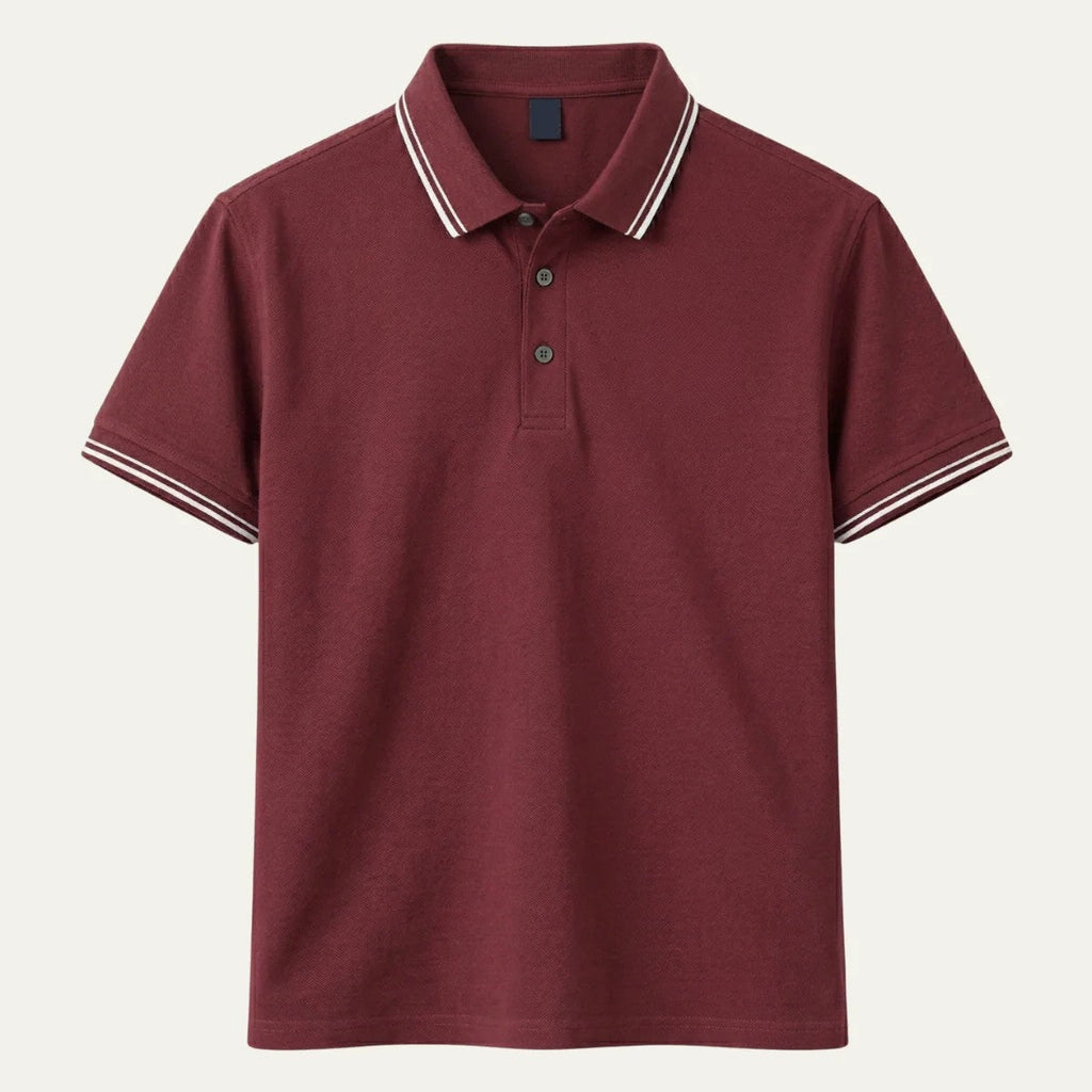Sergio | Polo de Algodón de Manga Corta Hombre Cuello Contraste