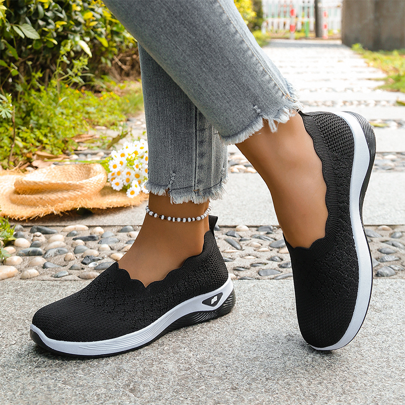 Ángela | Zapatillas de Punto Sin Cordones con Suela Acolchada