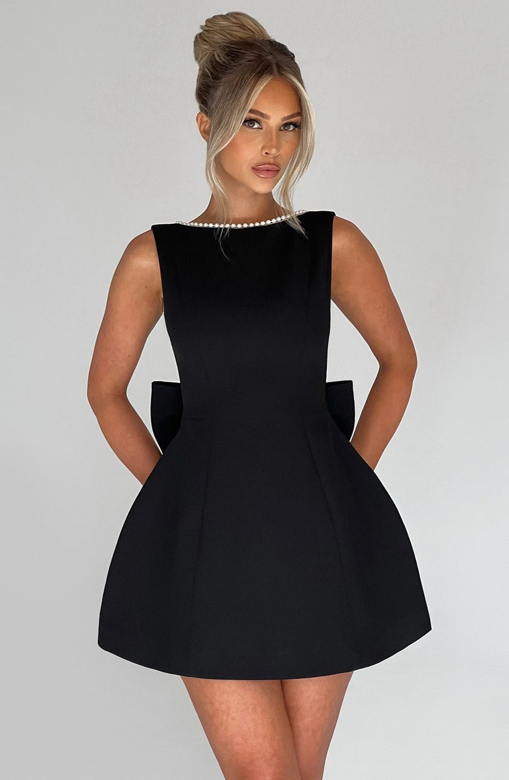 Esperanza | Vestido Corto de Cóctel Mujer Sin Mangas Escote Redondo