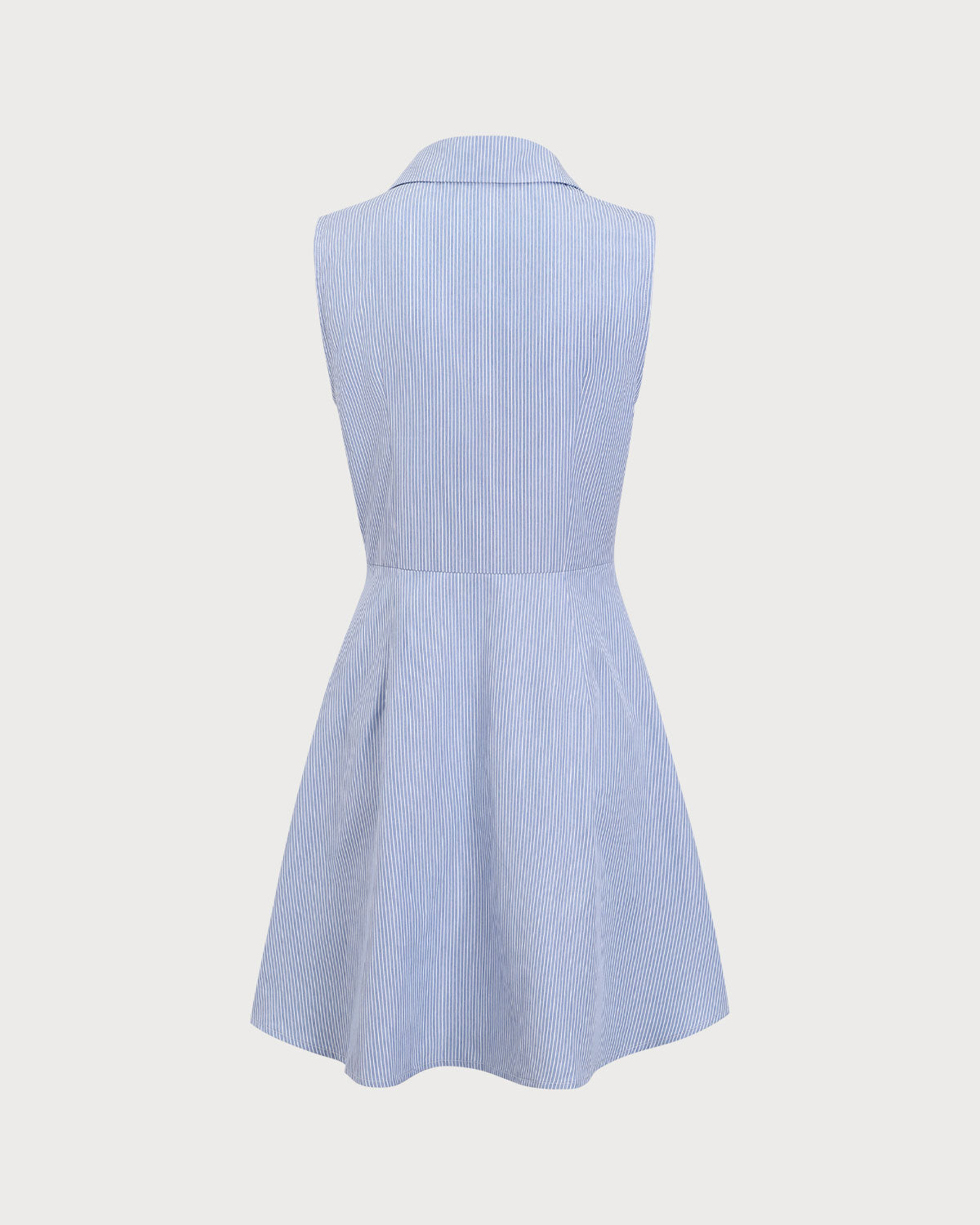 Minivestido Azul de Rayas con Botones